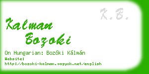 kalman bozoki business card